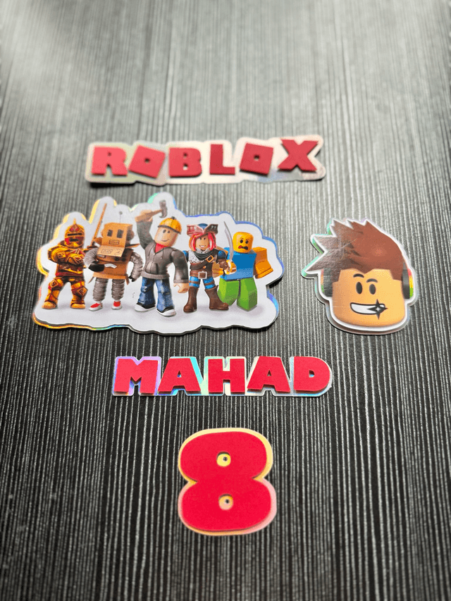 Personalised Roblox Cake toppers
