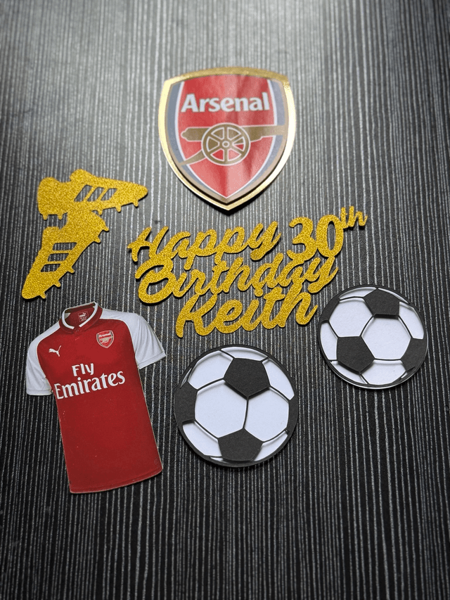 Personalised Arsenal football Cake topper