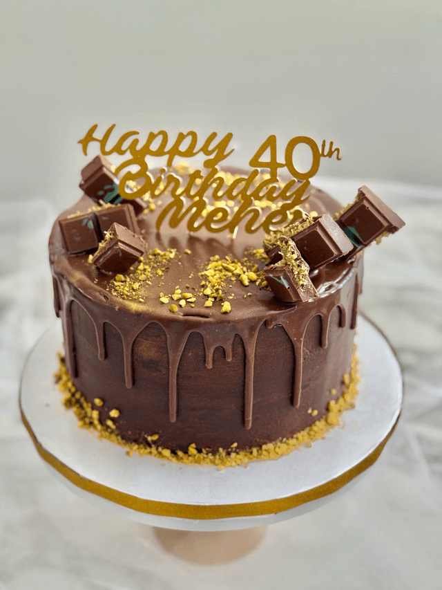 Dubai Kunafa chocolate Cake