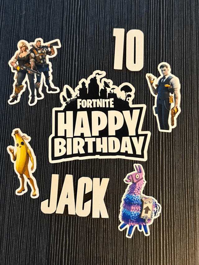 Personalised Fortnite Cake toppers