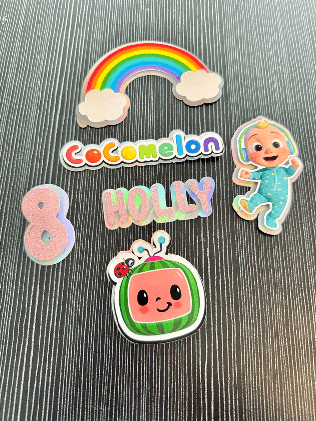 Personalised Coco Melon Cake toppers