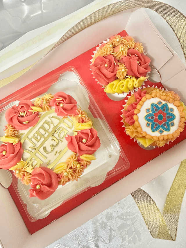 Diwali Bento Cake & Cupcakes