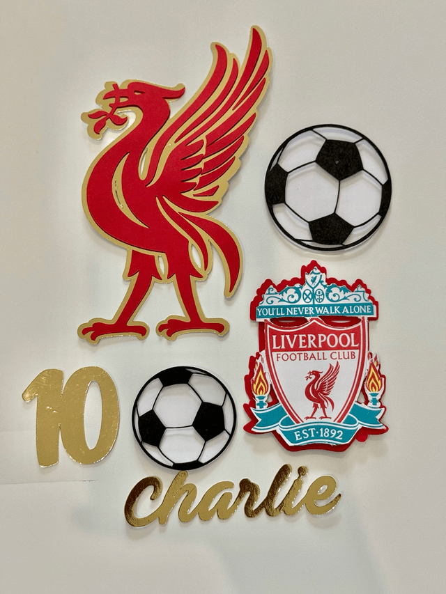 Personalised Liverpool football Cake topper