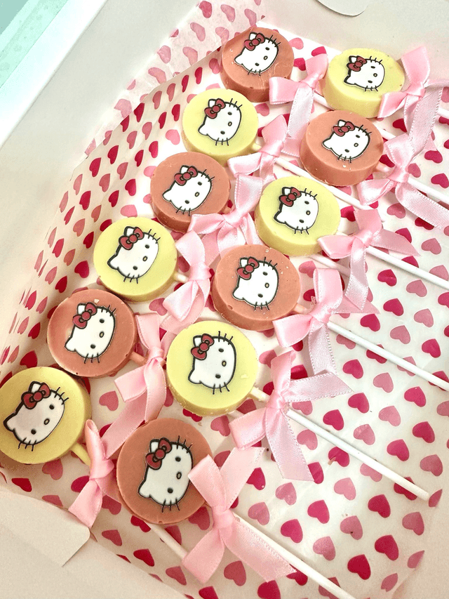 Hello Kitty Pink Heart shaped Birthday Cake