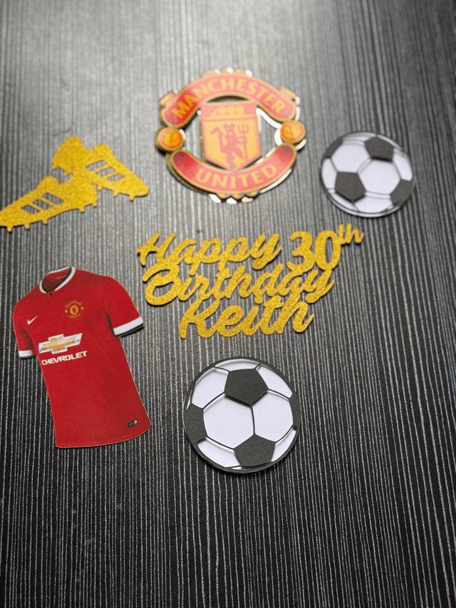 Personalised Manchester United football Cake topper