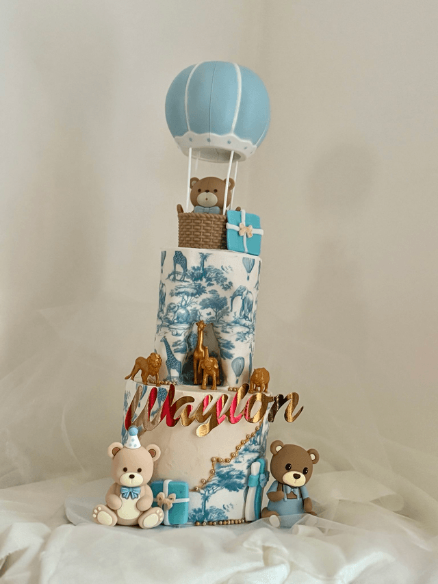 Teddy bear balloon Birthday Cake