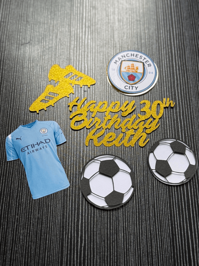 Personalised Manchester City football Cake topper