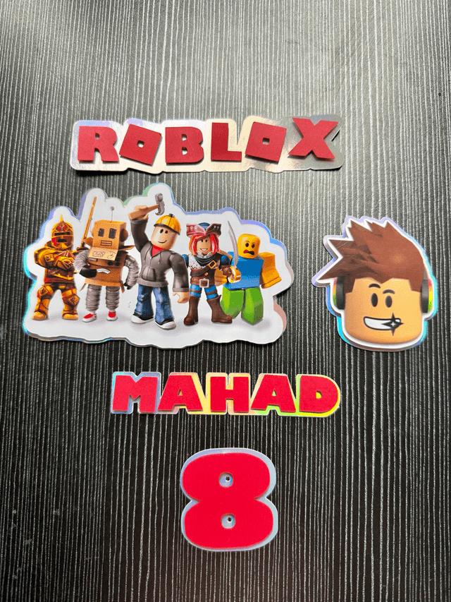 Personalised Roblox Cake toppers