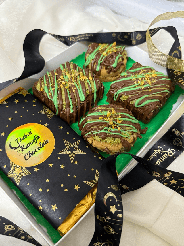 Viral Dubai Pistachio Kunafa Chocolate, Kunafa Brownies, Kunafa Chunky chocolate chip Cookies!