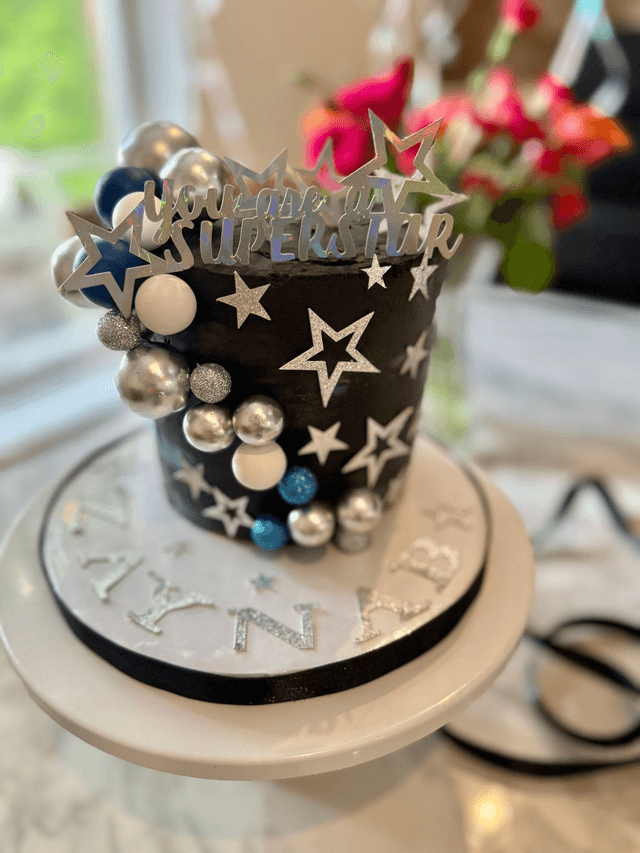 Galaxy Birthday Cake for a Superstar