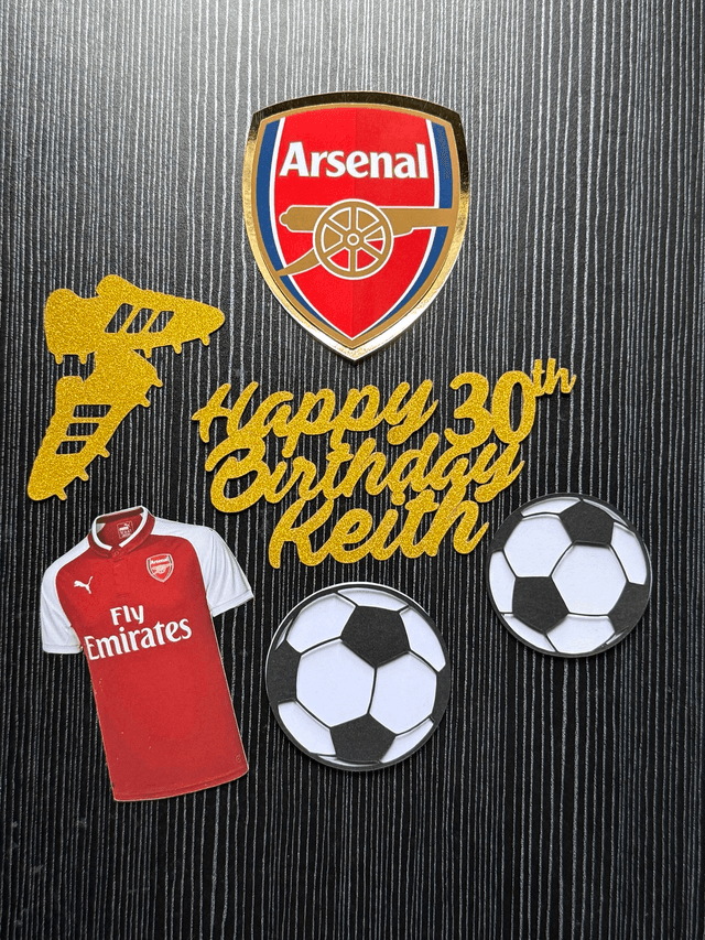 Personalised Arsenal football Cake topper