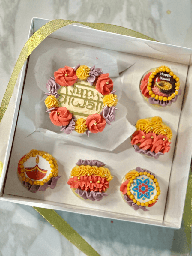 Diwali Bento Cake &amp; Cupcakes