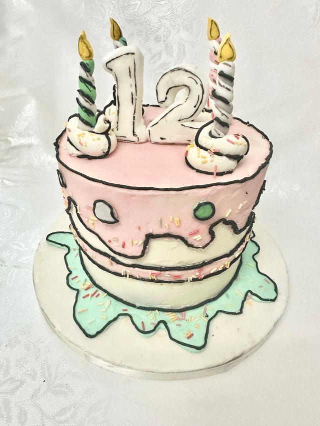 Cartoon Birthday cake