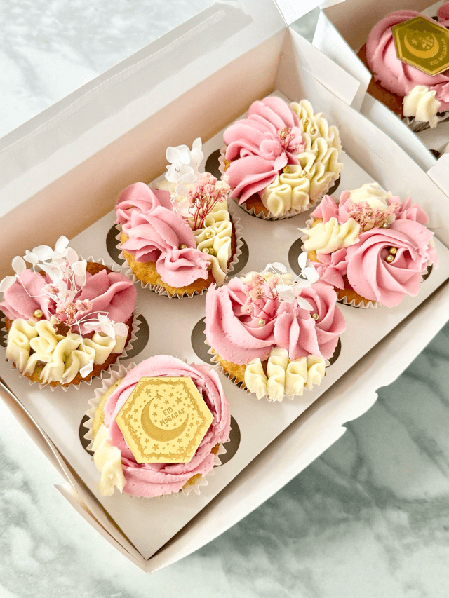 Ramadan EID Mubarak Cupcakes Box