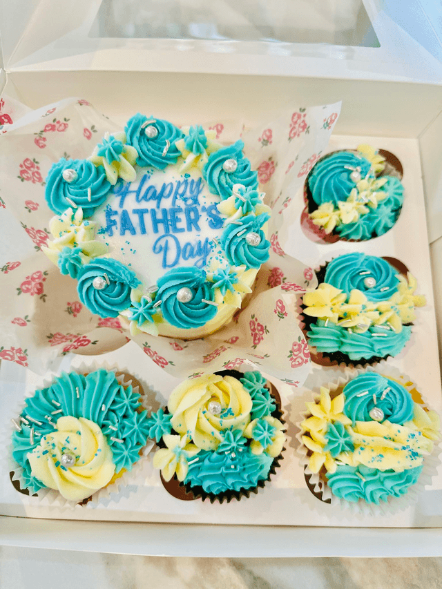 Father’s Day Bento Cake &amp; Cupcakes
