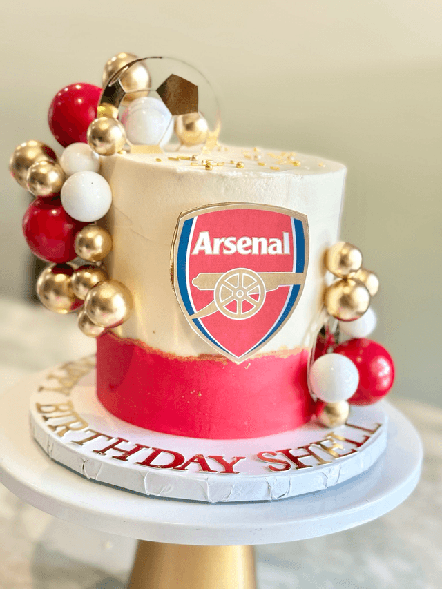 Arsenal Football Birthday Cake