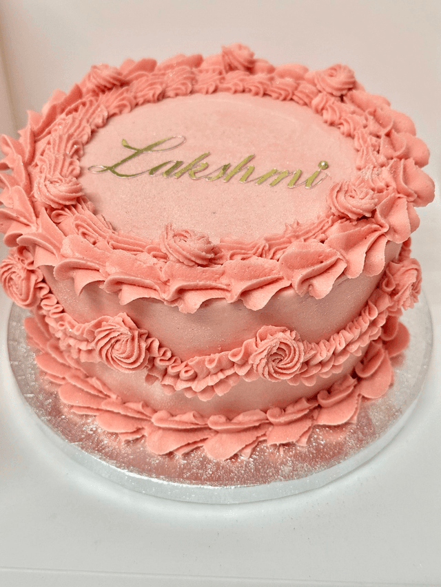 Pink Vintage Birthday cake