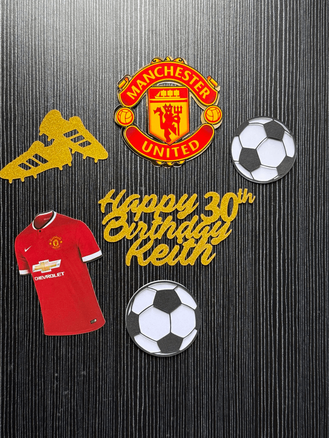 Personalised Manchester United football Cake topper