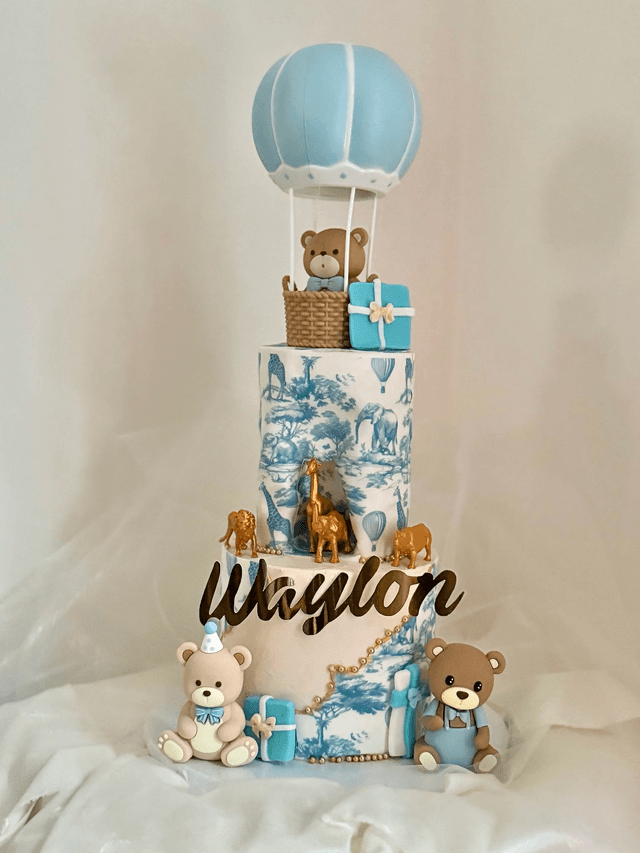 Teddy bear balloon Birthday Cake