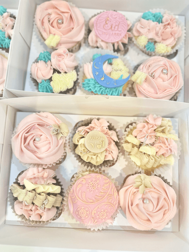 Ramadan EID Mubarak Cupcakes Box