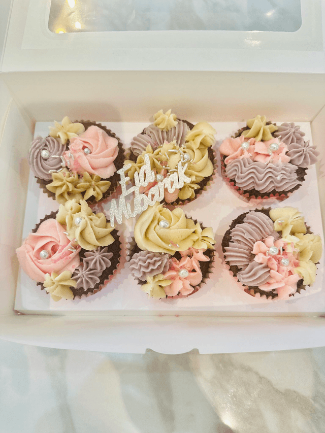 Ramadan EID Mubarak Cupcakes Box