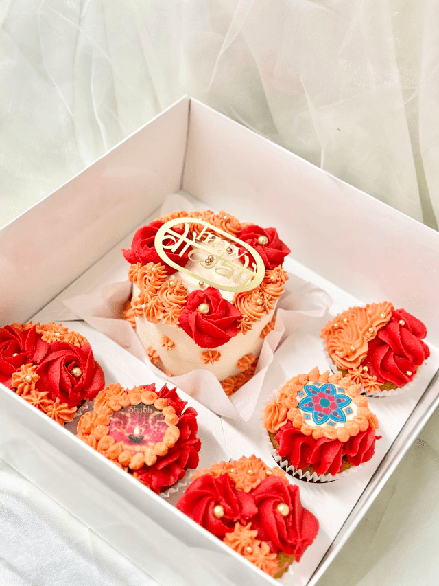 Diwali Bento Cake & Cupcakes